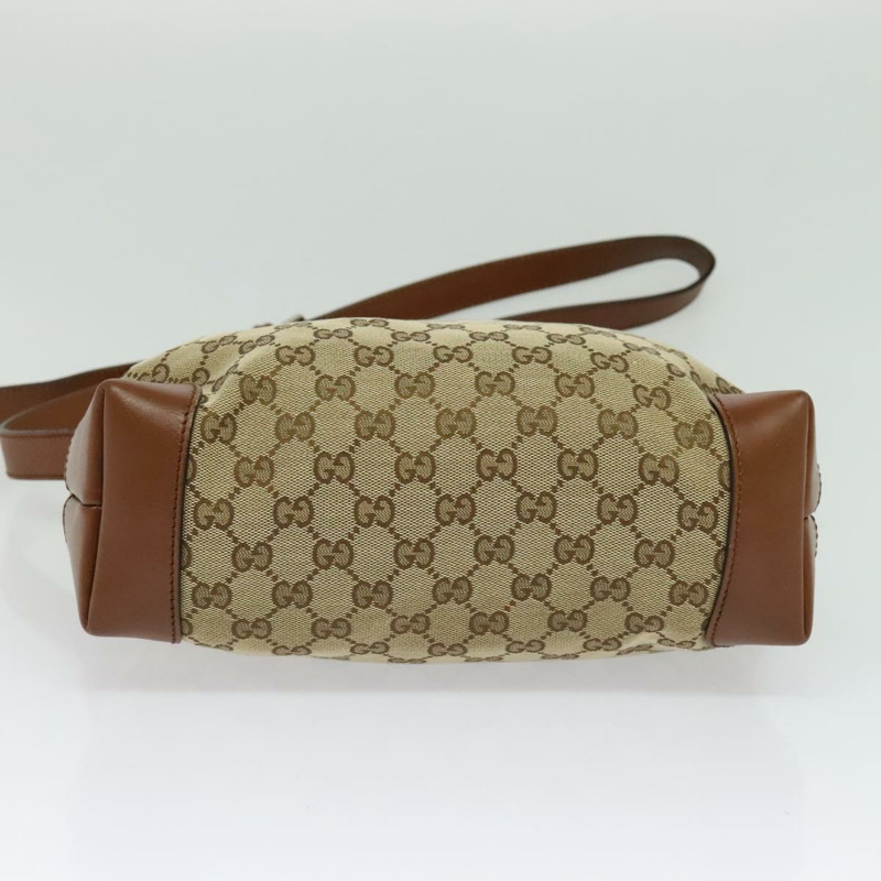 【日本直送】GUCCI GG 帆布單肩包 米色銀色 337598 正品 126845-4