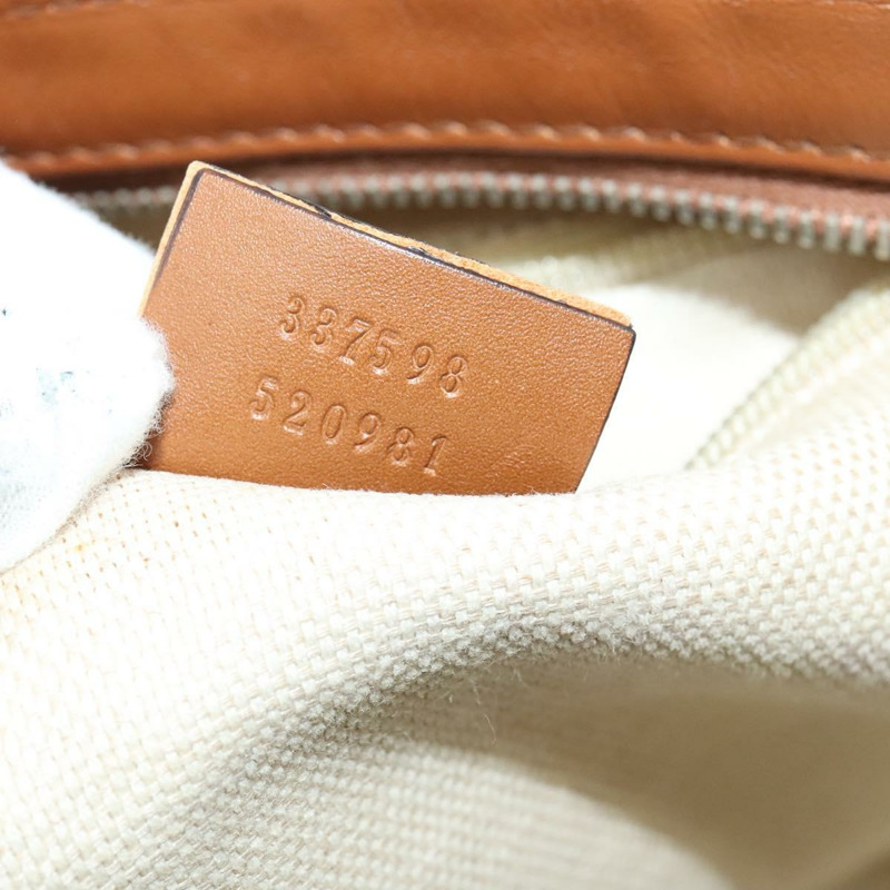 【日本直送】GUCCI GG 帆布單肩包 米色銀色 337598 正品 126845-11