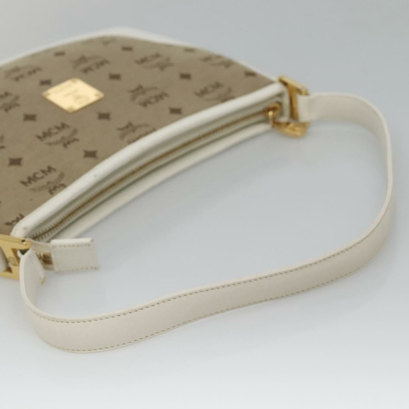 【日本直送】MCM Vicetos 標誌肩背包 帆布 米色金色 正品 127092-6