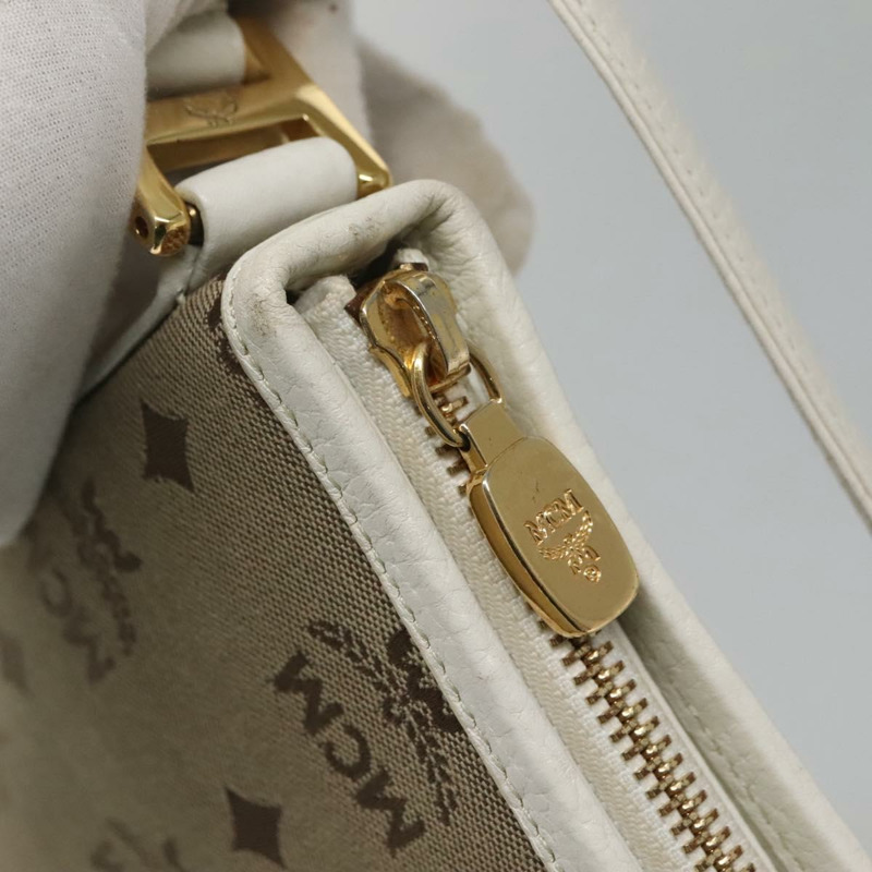 【日本直送】MCM Vicetos 標誌肩背包 帆布 米色金色 正品 127092-9