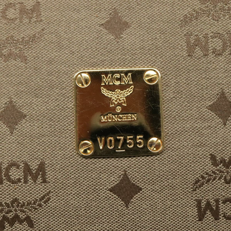 【日本直送】MCM Vicetos 標誌肩背包 帆布 米色金色 正品 127092-11