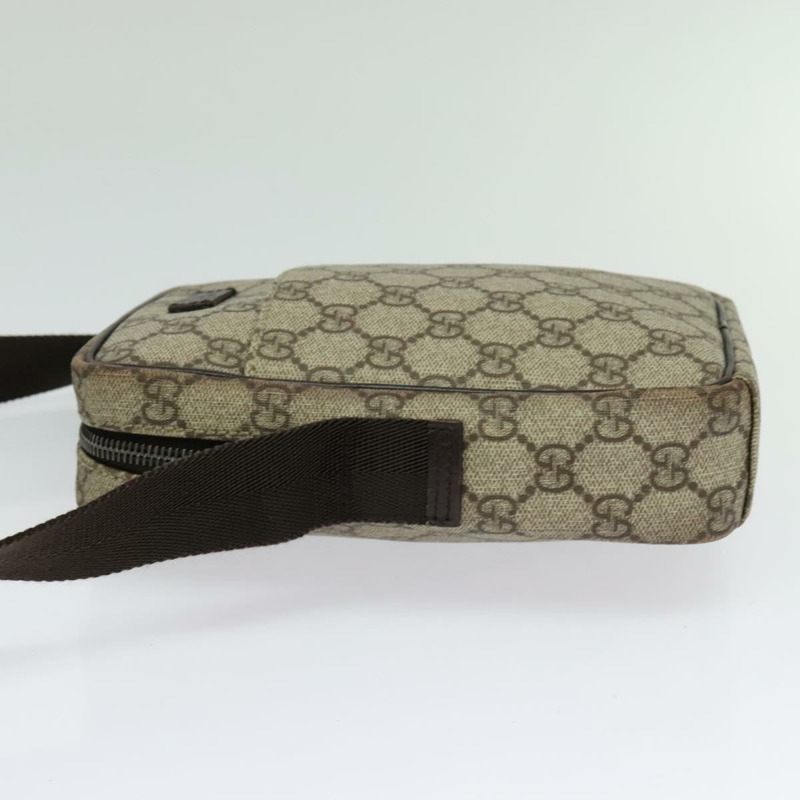 【日本直送】GUCCI GG Supreme 單肩包 PVC 米色銀色 122754 正品 127080-2