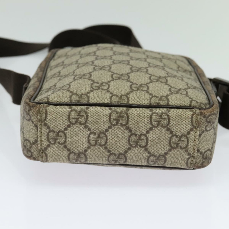 【日本直送】GUCCI GG Supreme 單肩包 PVC 米色銀色 122754 正品 127080-4