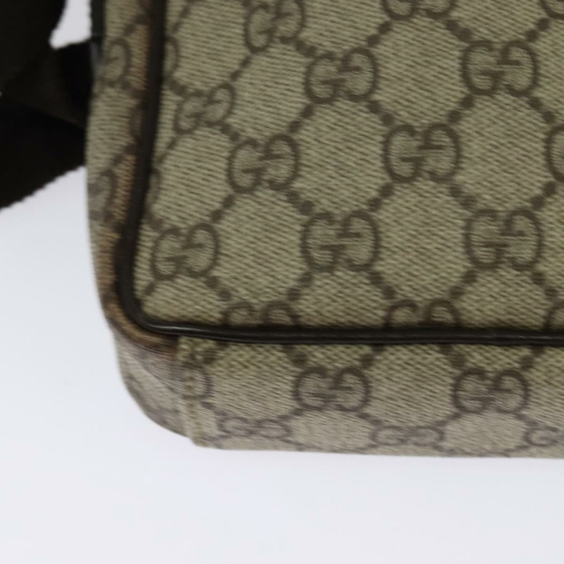 【日本直送】GUCCI GG Supreme 單肩包 PVC 米色銀色 122754 正品 127080-14