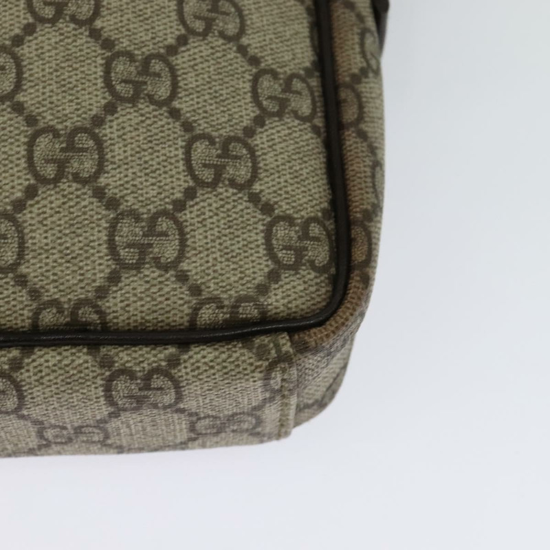 【日本直送】GUCCI GG Supreme 單肩包 PVC 米色銀色 122754 正品 127080-15