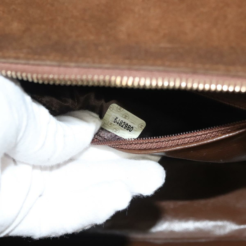 【日本直送】香奈兒手提包 絨面革 棕色 CC 正品 122427V-10