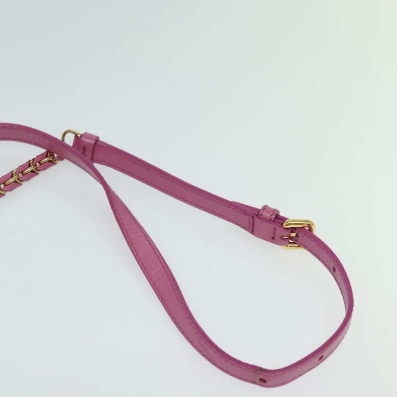 【日本直送】Salvatore Ferragamo 鏈條單肩包 Safiano 皮革 粉金色金色正品 125710-7