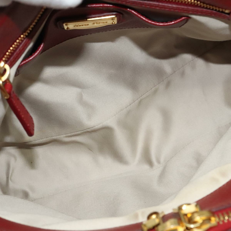 【日本直送】Miu Miu 手提包 皮革 紅色 金色 正品 125761-10