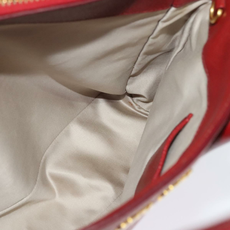 【日本直送】Miu Miu 手提包 皮革 紅色 金色 正品 125761-20