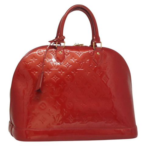 路易威登 Monogram Vernis Alma GM 手袋 Rose Andian M91772 LV 正品 128079