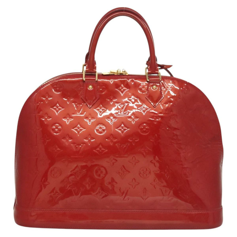 【日本直送】路易威登 Monogram Vernis Alma GM 手袋 Rose Andian M91772 LV 正品 128079-1