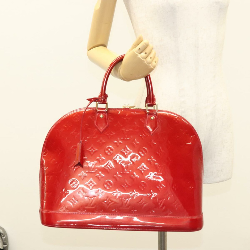 【日本直送】路易威登 Monogram Vernis Alma GM 手袋 Rose Andian M91772 LV 正品 128079-22