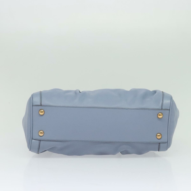 【日本直送】Salvatore Ferragamo Gancini 手提包 皮革 2way Blue Gold Auth 128064-4