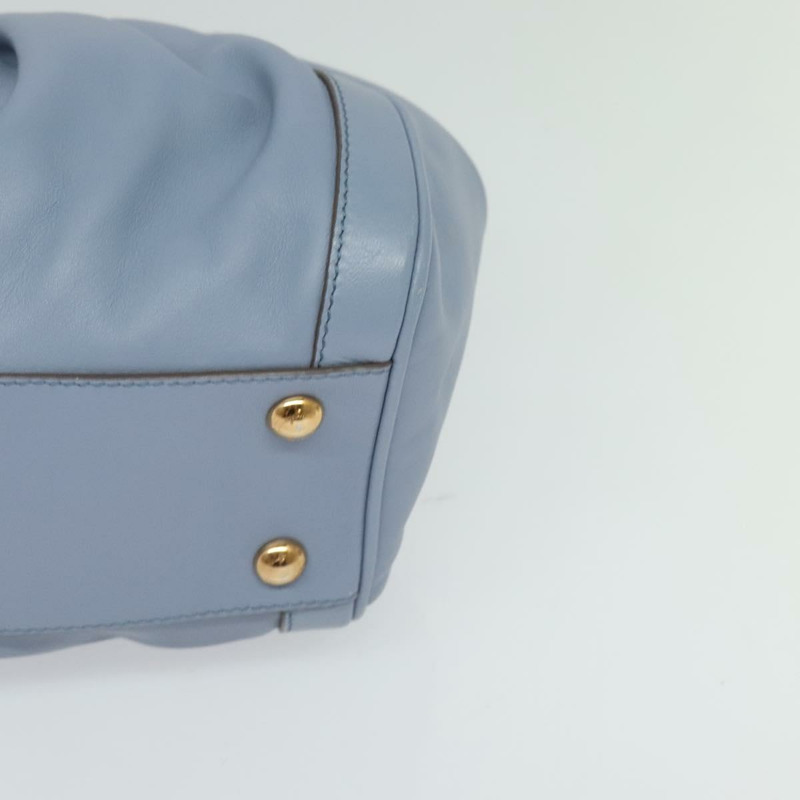 【日本直送】Salvatore Ferragamo Gancini 手提包 皮革 2way Blue Gold Auth 128064-13