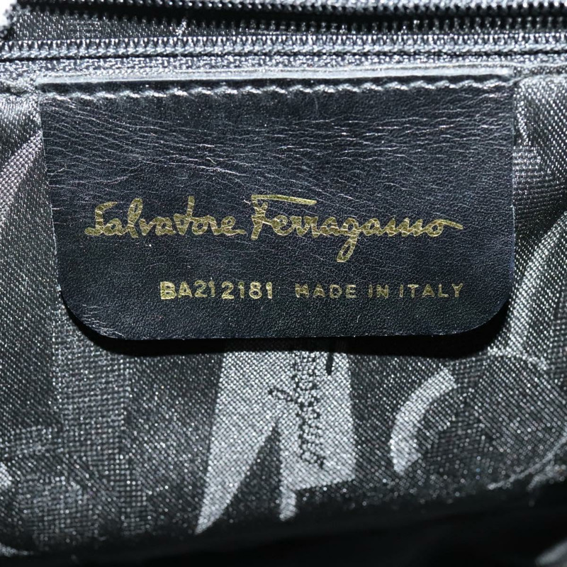 【日本直送】Salvatore Ferragamo Gancini 手提包 皮革 2 向 紫金 正品 128108-11
