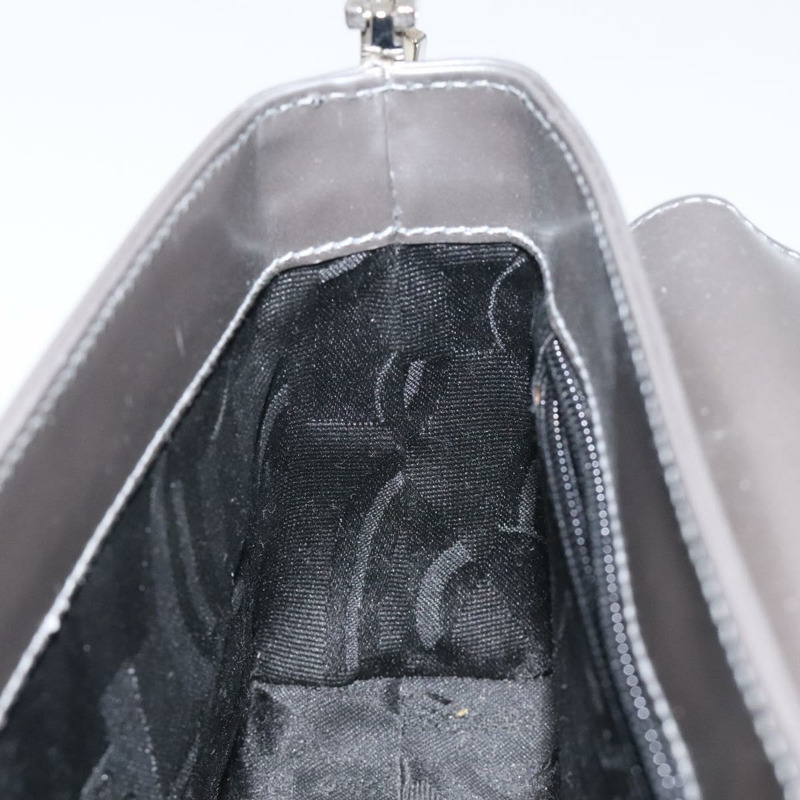 【日本直送】Salvatore Ferragamo 肩背包 漆皮 銀色 正品 128102-17