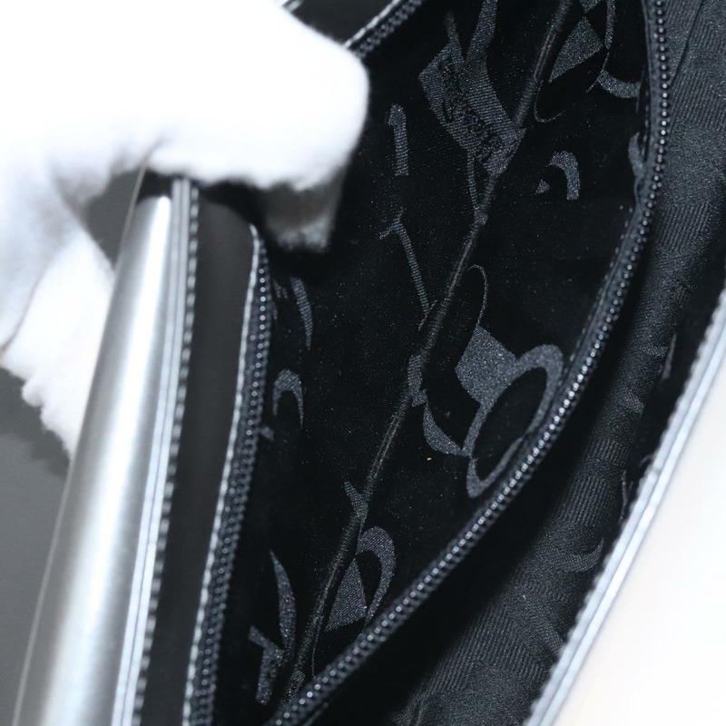 【日本直送】Salvatore Ferragamo 肩背包 漆皮 銀色 正品 128102-18