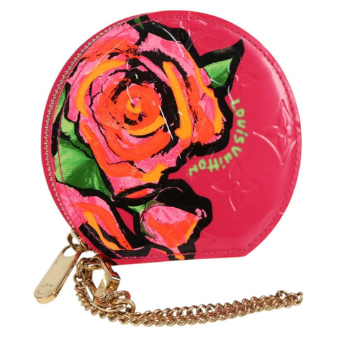 路易威登 Vernis Rose Porte Monnaie Chapeau 零錢包 M93690 正品 127793V