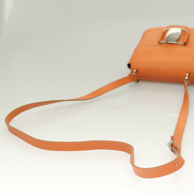 【日本直送】Salvatore Ferragamo Vera 肩背包 琺瑯 橘色 銀色 正品 128998-6