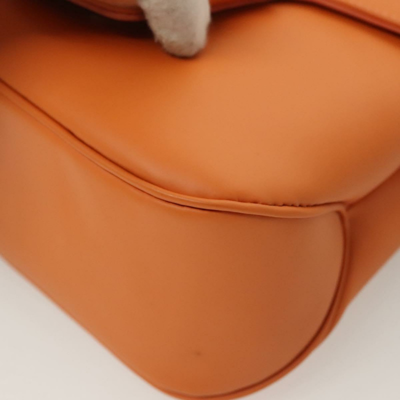 【日本直送】Salvatore Ferragamo Vera 肩背包 琺瑯 橘色 銀色 正品 128998-13