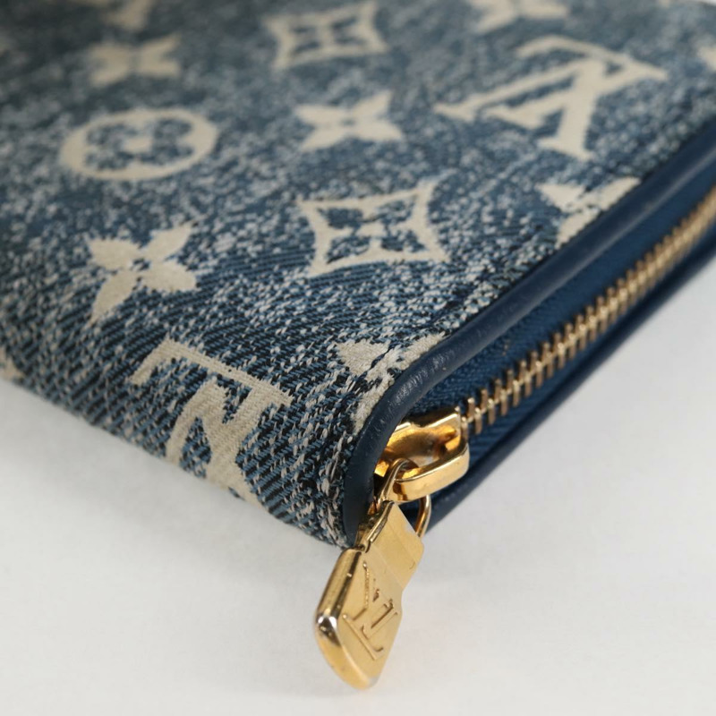 【日本直送】路易威登 Monogram Jaguar Zippy 錢包 藍色 M81226 LV Auth 127708A-16