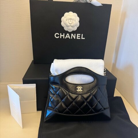 CHANEL香奈兒 31bag Nano 黑淡金
