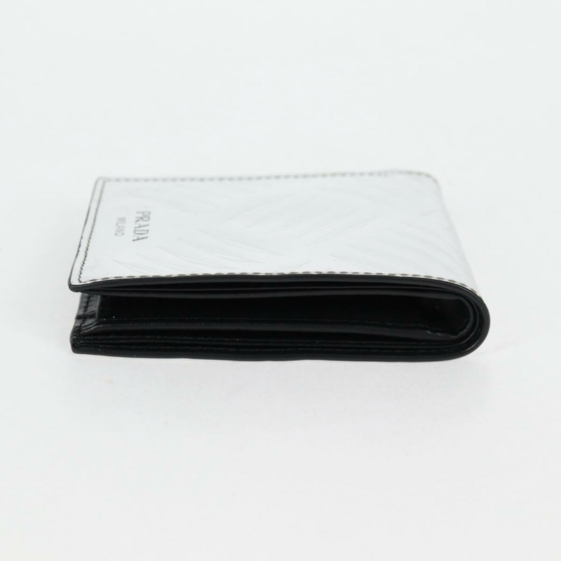 【日本直送】PRADA 皮夾 漆皮 銀色 正品 127893M-3