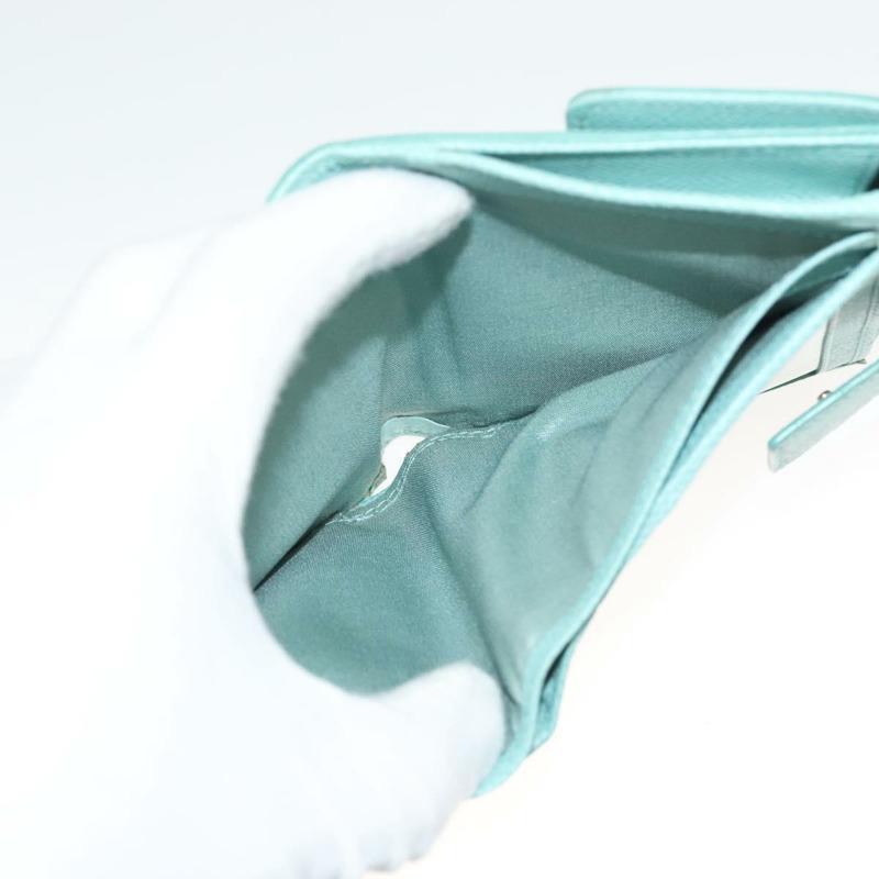 【日本直送】Salvatore Ferragamo 皮夾 皮革 綠松石藍 金色 正品 127952V-8