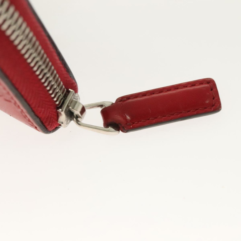 【日本直送】GUCCI GG帆布Guccissima零錢包，紅色皮革款，貨號255452，正品編號127950V-7