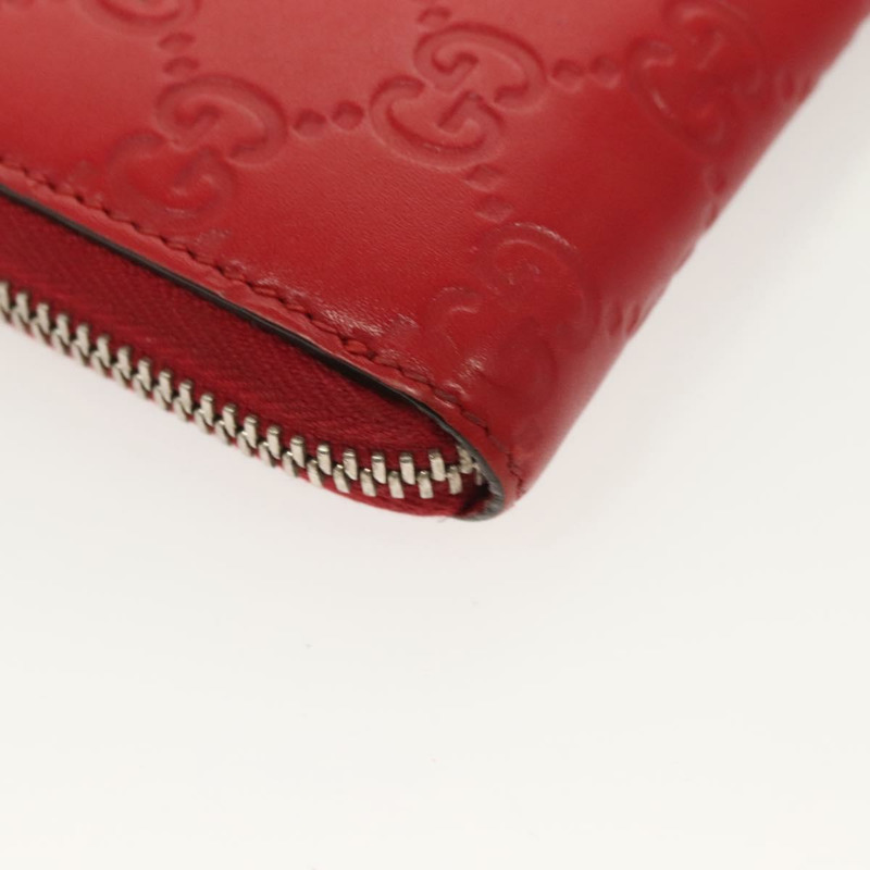 【日本直送】GUCCI GG帆布Guccissima零錢包，紅色皮革款，貨號255452，正品編號127950V-14
