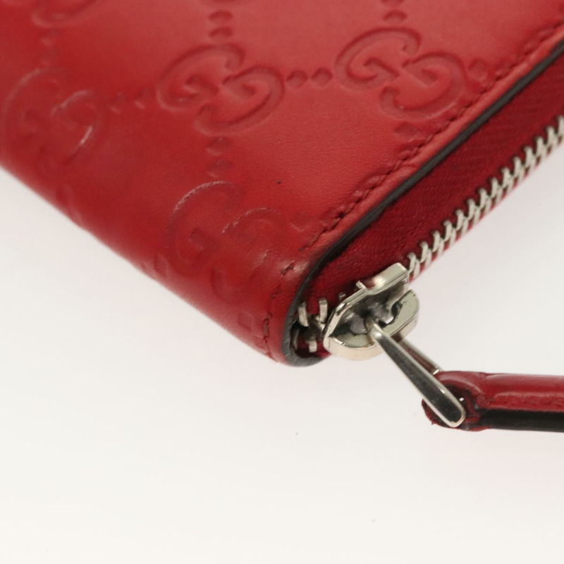 【日本直送】GUCCI GG帆布Guccissima零錢包，紅色皮革款，貨號255452，正品編號127950V-15