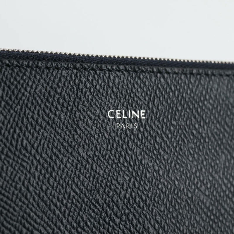 【日本直送】CELINE 手拿包 皮革 海軍藍 銀色 10B593-070 正品 127920M-7