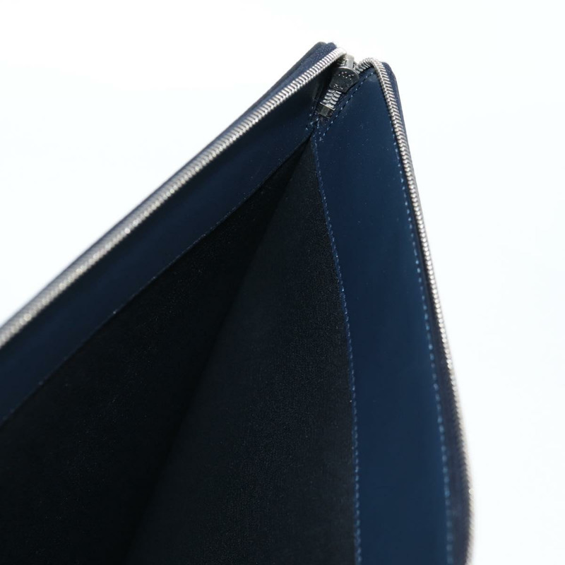 【日本直送】CELINE 手拿包 皮革 海軍藍 銀色 10B593-070 正品 127920M-16