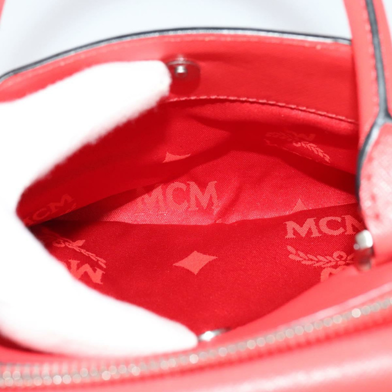 【日本直送】MCM 手提包 皮革 2 款可選 紅色 銀色 正品 129397-10