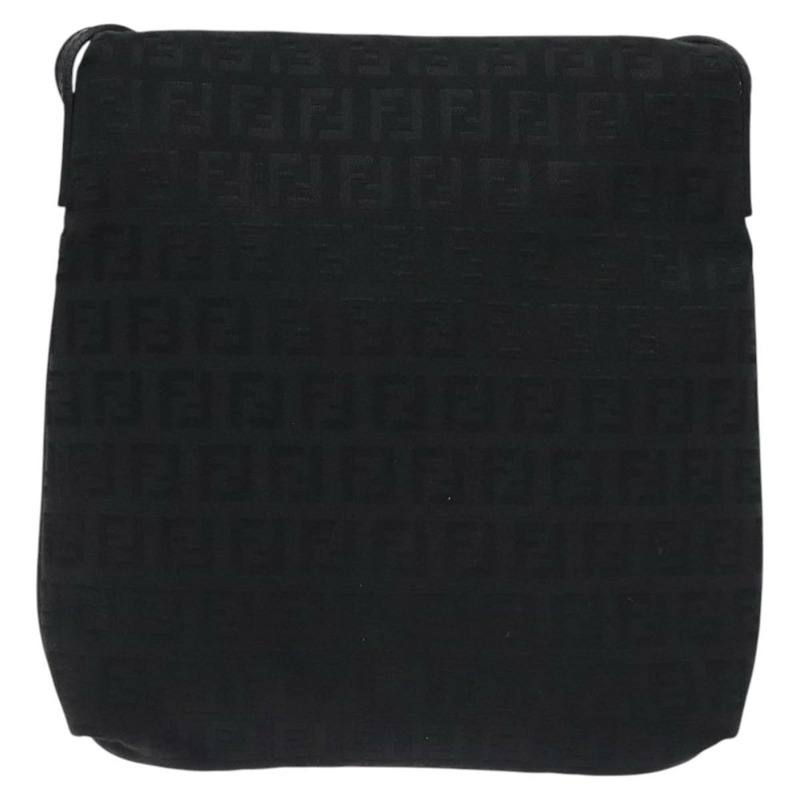 【日本直送】FENDI Zucchino 帆布單肩包 黑色 正品 129524V-1