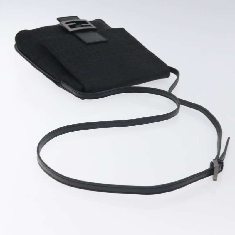 【日本直送】FENDI Zucchino 帆布單肩包 黑色 正品 129524V-6