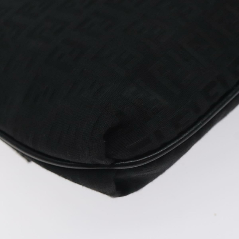 【日本直送】FENDI Zucchino 帆布單肩包 黑色 正品 129524V-15