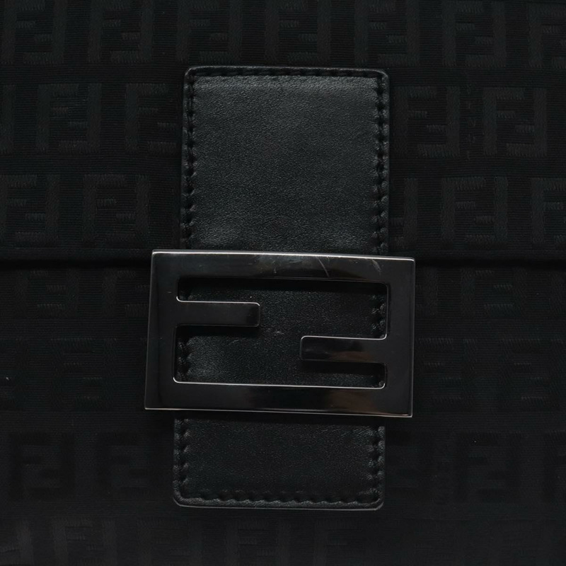 【日本直送】FENDI Zucchino 帆布單肩包 黑色 正品 129524V-16