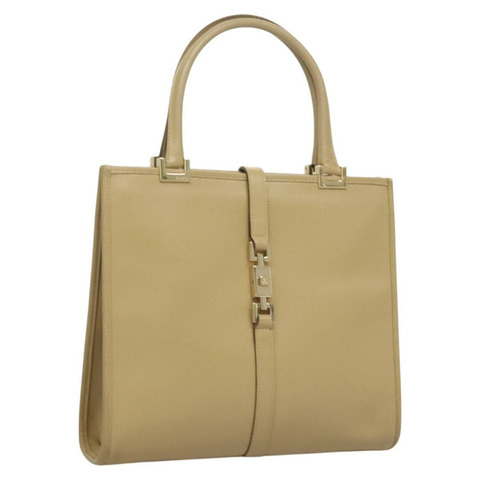 GUCCI 微型 GG 帆布 Jackie 手提包 米色金色 002 1065 正品 129399