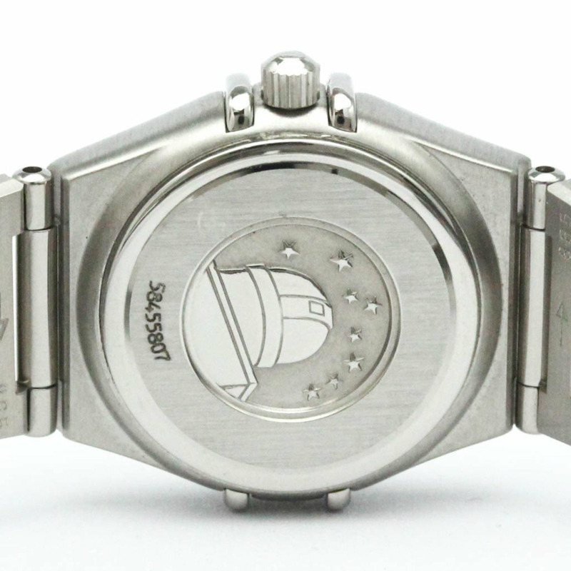 歐米茄星座系列鑽石藍色MOP鋼石英女士手錶1466.81 BF580414-5