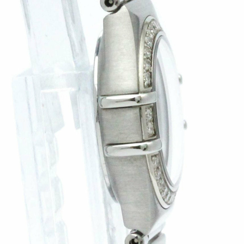 歐米茄星座系列鑽石藍色MOP鋼石英女士手錶1466.81 BF580414-7