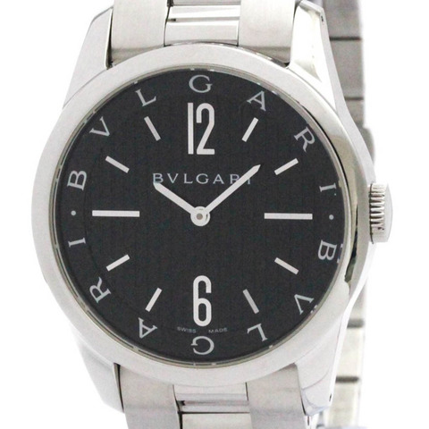 BVLGARI Solotempo 不鏽鋼石英男錶 ST37S 拋光
