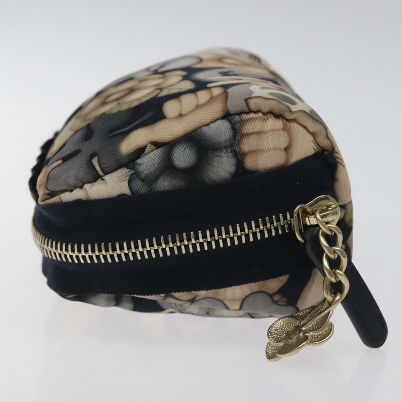 【日本直送】香奈兒 COCO 標誌尼龍海軍藍手拿包 CC 正品 129975V-3