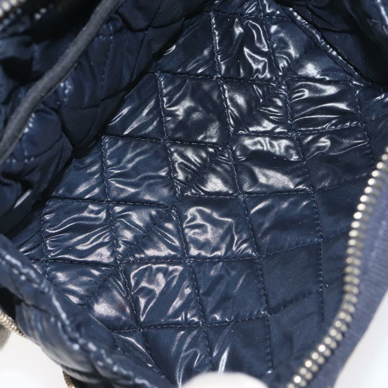 【日本直送】香奈兒 COCO 標誌尼龍海軍藍手拿包 CC 正品 129975V-9