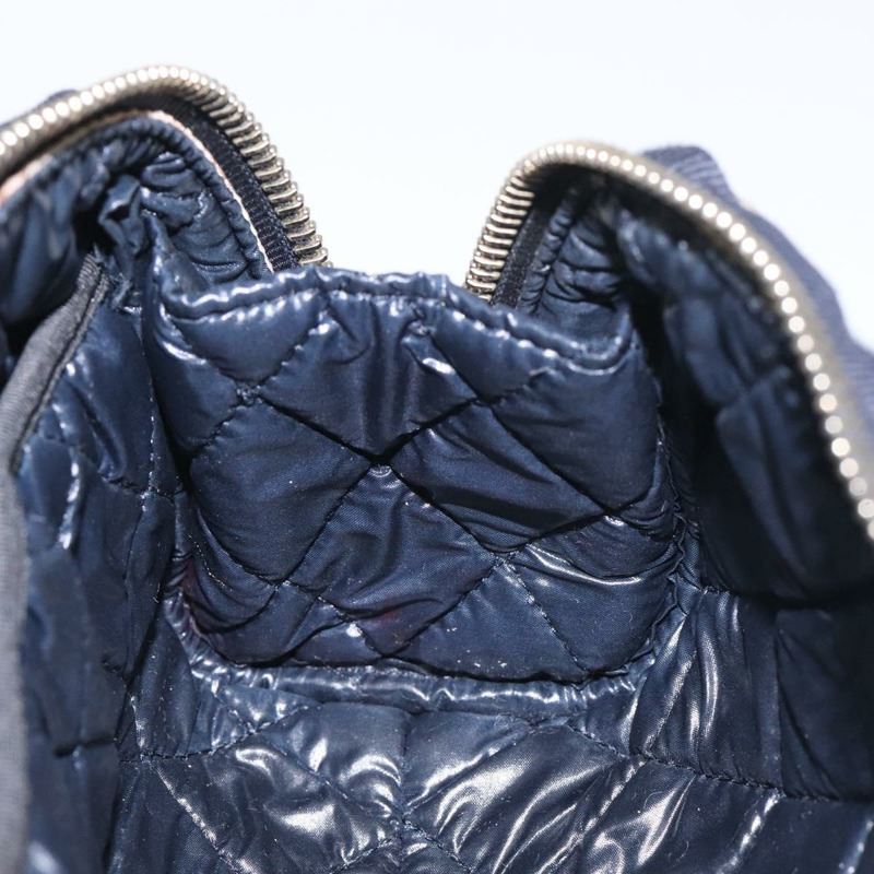 【日本直送】香奈兒 COCO 標誌尼龍海軍藍手拿包 CC 正品 129975V-16