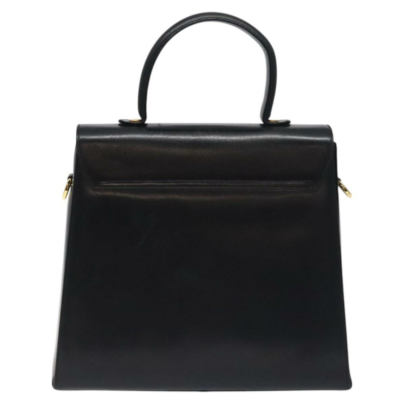 【日本直送】Salvatore Ferragamo Gancini 手提包 皮革 2 款 黑色 金色 正品 129924-1