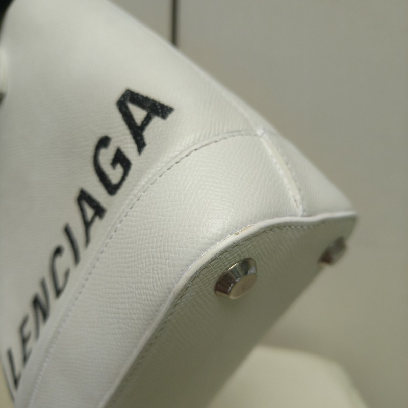 🔥10/3-10/31週年慶🔥【超狂優惠】㊣✨BALENCIAGA✨巴黎世家 白色 印字 手提包 肩背包 斜背包/二手包/二手精品/保證正品🌳二手樹屋🌳-6