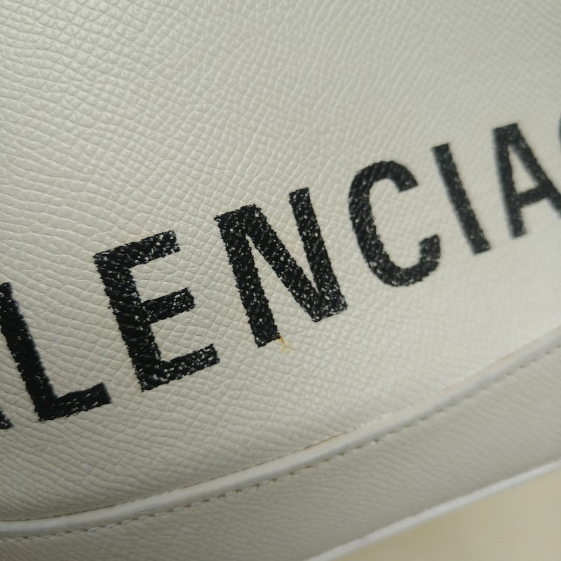 🔥10/3-10/31週年慶🔥【超狂優惠】㊣✨BALENCIAGA✨巴黎世家 白色 印字 手提包 肩背包 斜背包/二手包/二手精品/保證正品🌳二手樹屋🌳-17