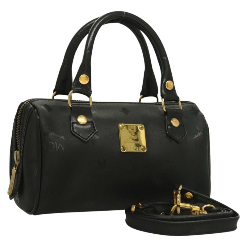 【日本直送】MCM Vicetos 標誌手提包 PVC 兩用款 黑金色 正品 129547-0