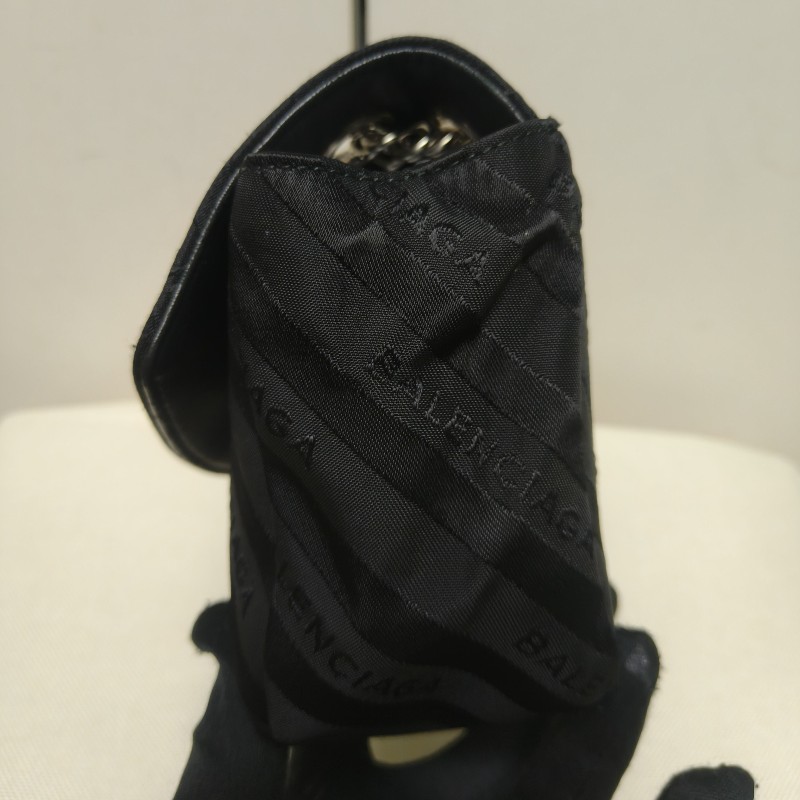 【8成新】㊣✨BALENCIAGA✨巴黎世家 (附防塵袋)黑色 滿版 印字 帆布 鏈條包 肩背包 斜背包/二手包/二手精品/保證正品🌳二手樹屋🌳-3